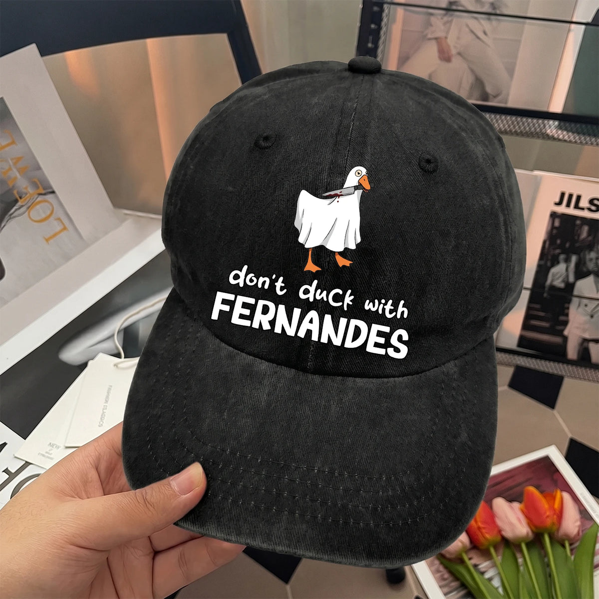 Don't Duck With Your Name Funny Washed Cap FERNANDES 13K1 C129PF