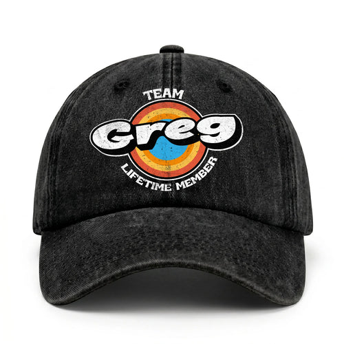 Team Your Name Lifetime Member Logo Cap GREG 13K1 C66PF