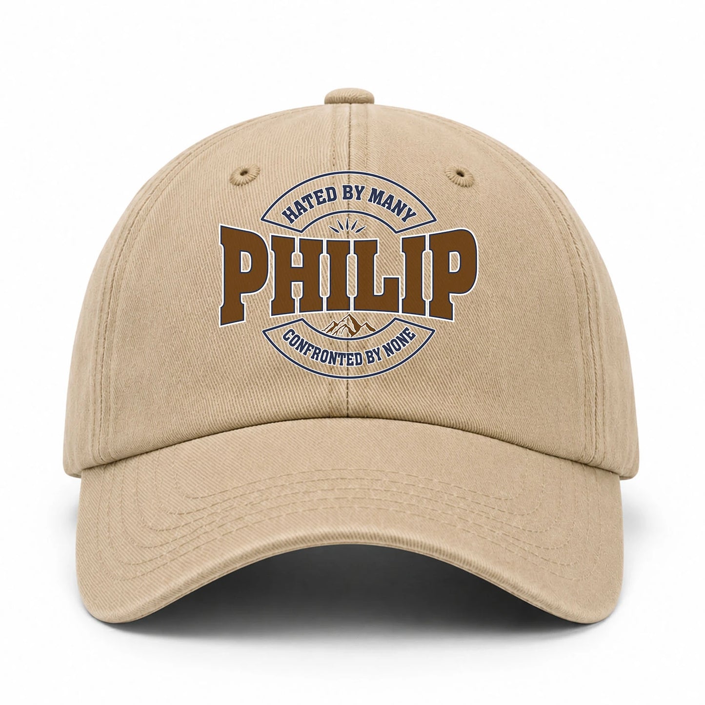 Hated By Many Confronted By None Washed Cap PHILIP 13K1 C36PF