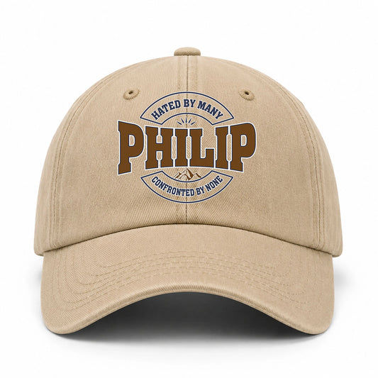 Hated By Many Confronted By None Washed Cap PHILIP 13K1 C36PF
