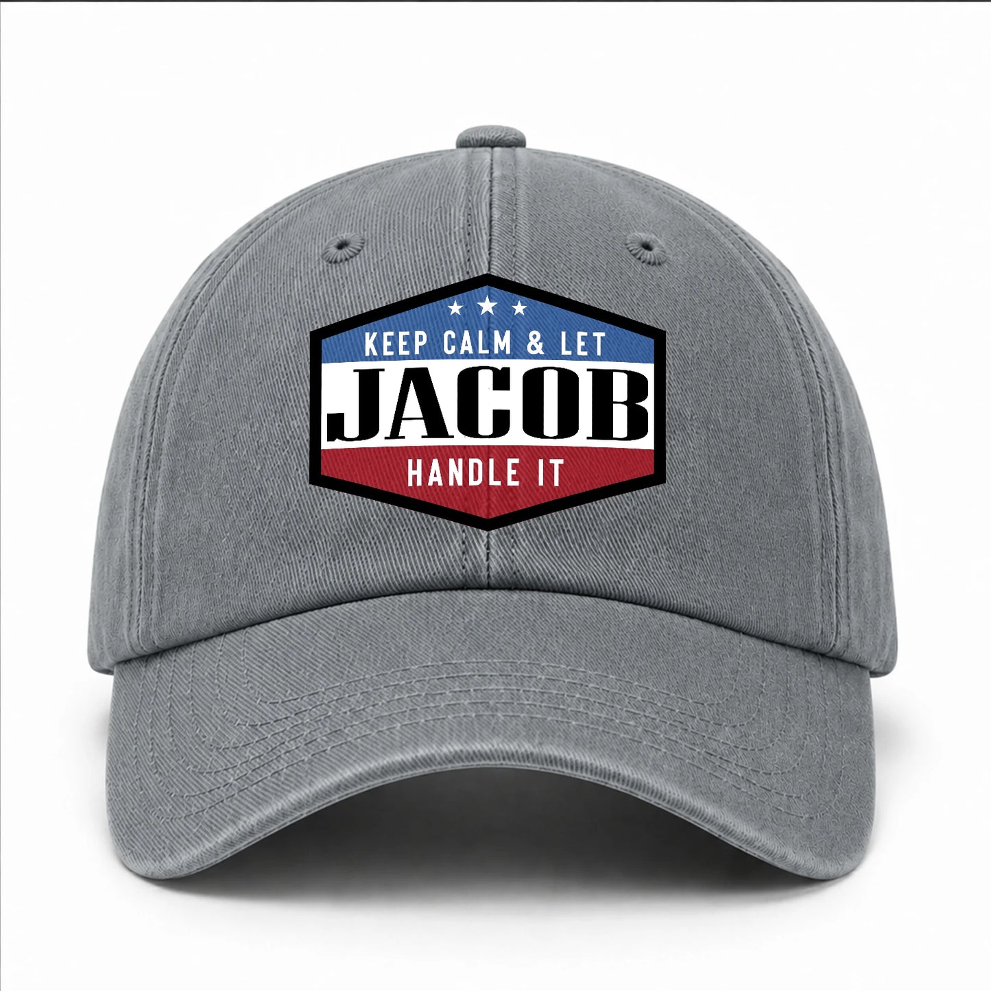 Keep Calm & Let Your Name Handle It Washed Cap JACOB 13K1 C87PF