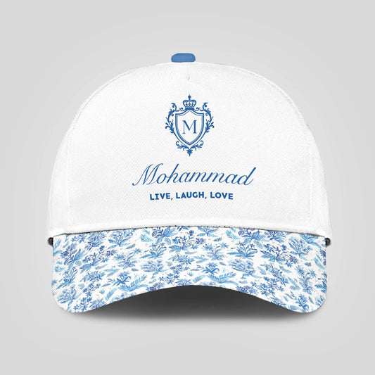 Live Laugh Love Flowers Pattern Cap MOHAMMAD 13K1 C109PF