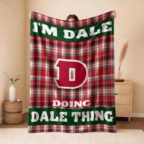 I'm Name Doing Name Things Red Plaid Fleece Blanket DALE 13K1 BK49