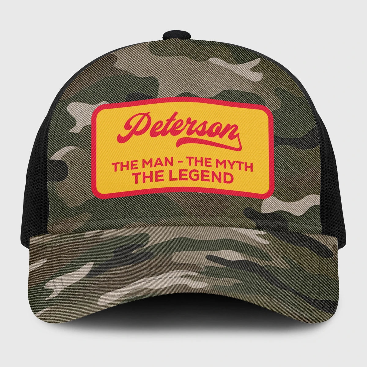 The Man The Myth The Legend Camo Vintage Mesh Cap PETERSON 13K1 C191PF