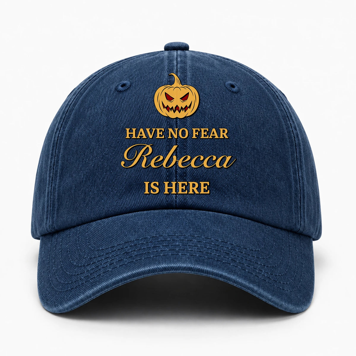 Have No Fear Your Name Is Here Jack O' Lantern Washed Cap REBECCA 13K1 C165PF