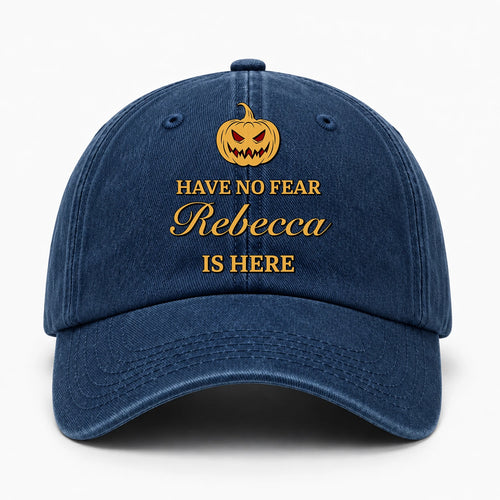 Have No Fear Your Name Is Here Jack O' Lantern Washed Cap REBECCA 13K1 C165PF