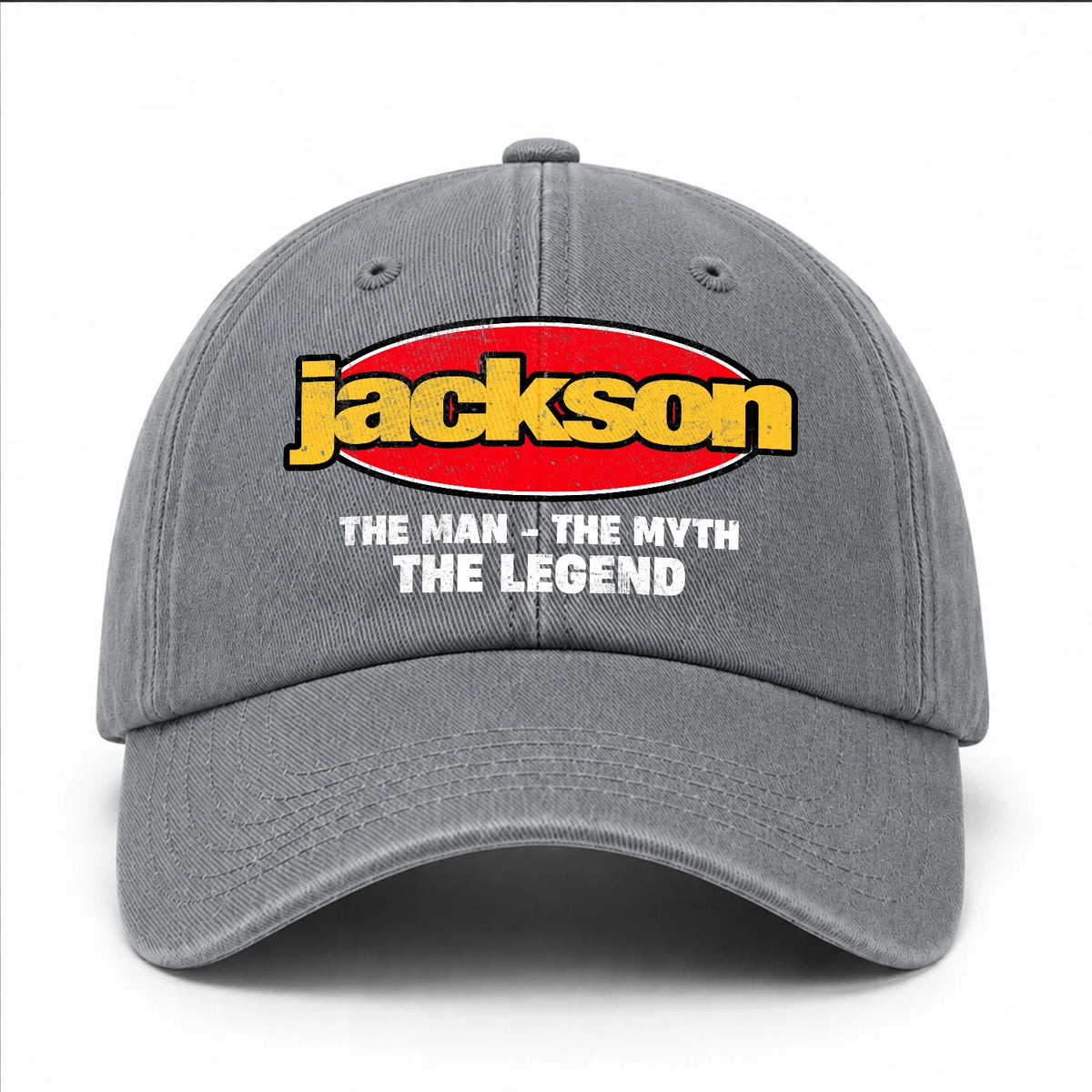 The Man The Myth The Legend Vintage Logo Washed Cap JACKSON 13K1 C162PF
