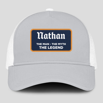 The Man The Myth The Legend Gray Mesh Cap NATHAN 13K1 C204PF