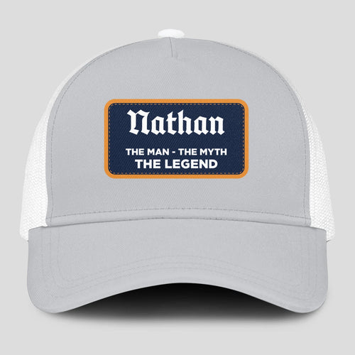 The Man The Myth The Legend Gray Mesh Cap NATHAN 13K1 C204PF