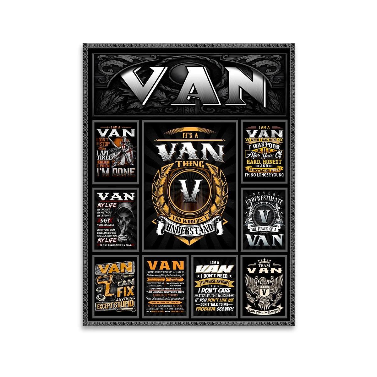 VAN Personalized Sponge Floor Mat – Custom Printed Home Decor 13K1-AR2