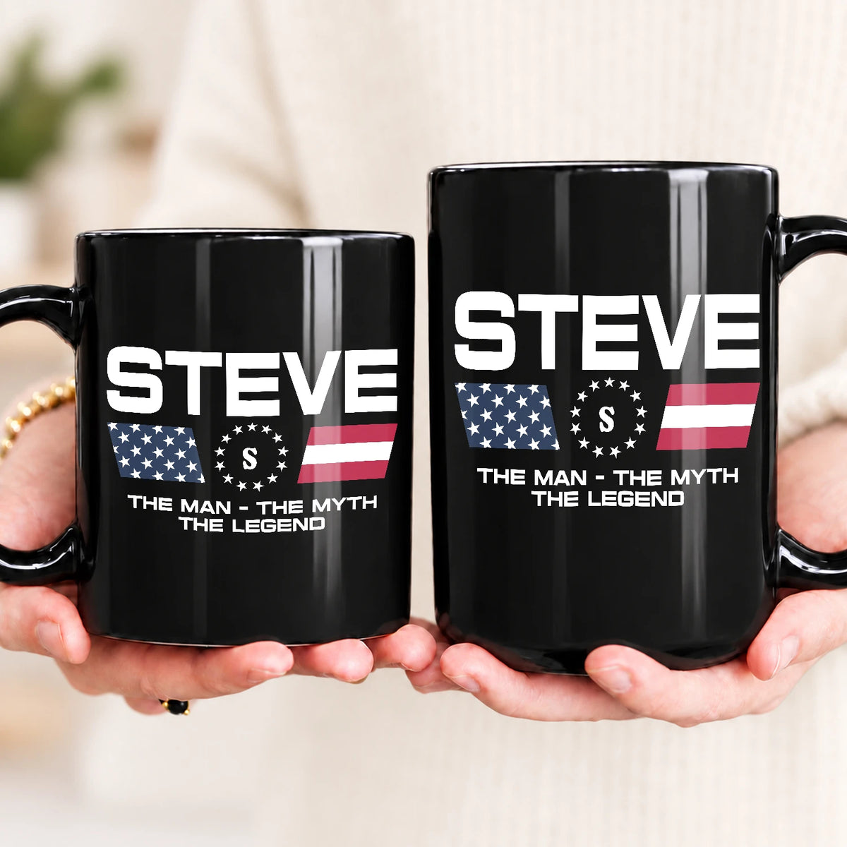 The Man The Myth The Legend Us Flag Mug STEVE 13K1 MG23