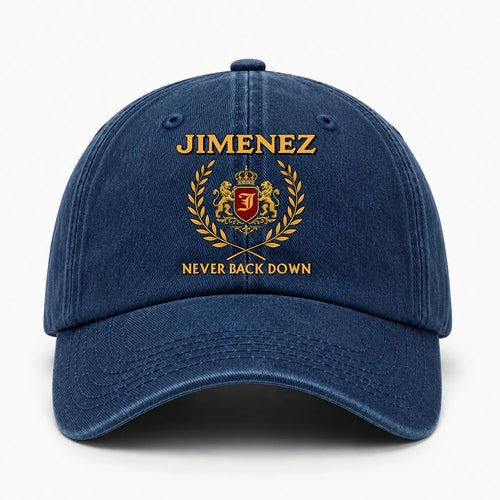 Never Back Down Royal Blue Denim Cap JIMENEZ 13K1 C60PF