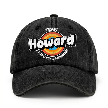 Team Your Name Lifetime Member Logo Cap HOWARD 13K1 C66PF
