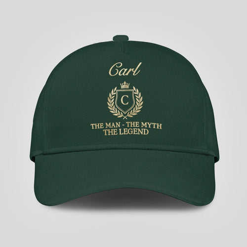 The Man The Myth The Legend Crest Forest Green Cap CARL 13K1 C159PF