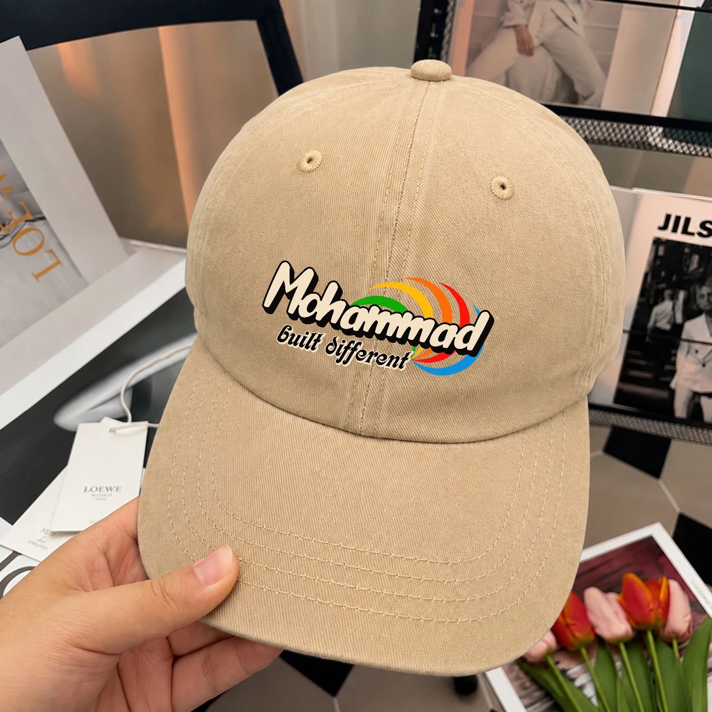 Your Name Built Different Retro Washed Cap MOHAMMAD 13K1 C55PF