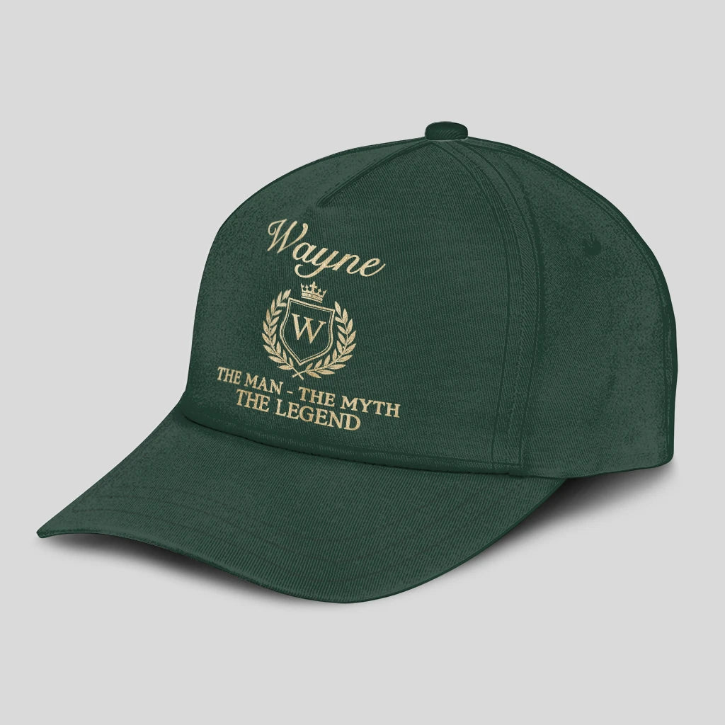 The Man The Myth The Legend Crest Forest Green Cap WAYNE 13K1 C159PF