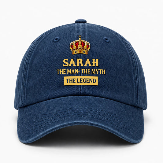 The Man The Myth The Legend King Crown Washed Cap SARAH 13K1 C146PF