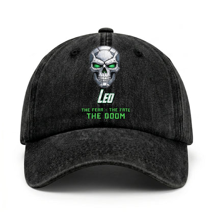 The Fear The Fate The Doom Skull Washed Cap LEO 13K1 C99PF