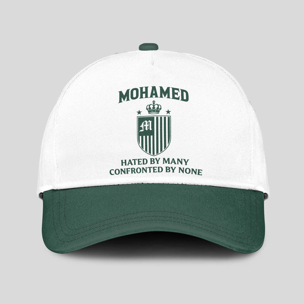 Hated By Many Confronted By None Luxury Logo Cap MOHAMED 13K1 C41PF