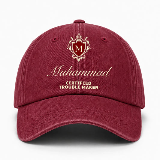 Certified Trouble Maker Royal Burgundy Washed Cap MUHAMMAD 13K1 C139PF