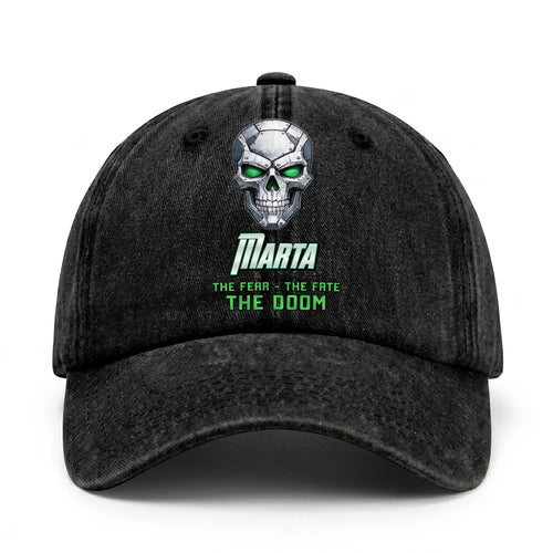 The Fear The Fate The Doom Skull Washed Cap MARTA 13K1 C99PF