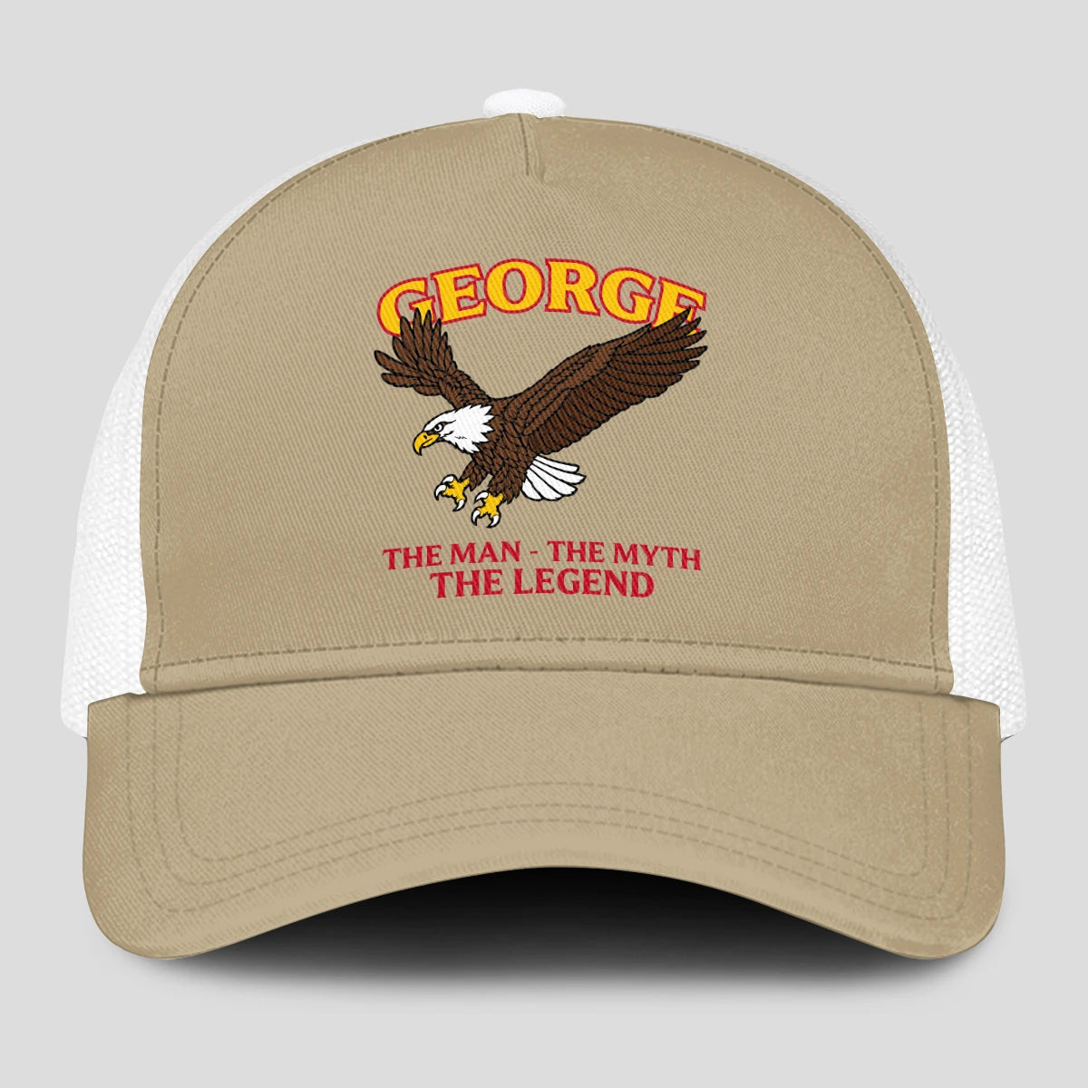 The Man The Myth The Legend Eagle Khaki Mesh Cap GEORGE 13K1 C210PF