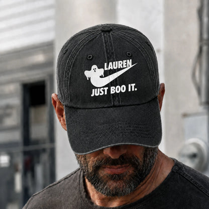 Just Boo It Halloween Washed Cap LAUREN 13K1 C83PF