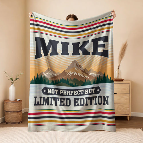 Not Perfect But Limited Edition Vintage Mountain Fleece Blanket MIKE 13K1 BK45