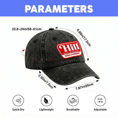Built Different Born Legendary Red Logo Washed Cap HILL 13K1 C63PF