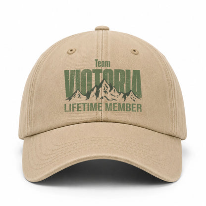 Team Your Name Lifetime Member Mountain Cap VICTORIA 13K1 C58PF