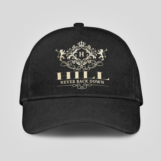 Never Back Down Royal Style Black Cap HILL 13K1 C179PF
