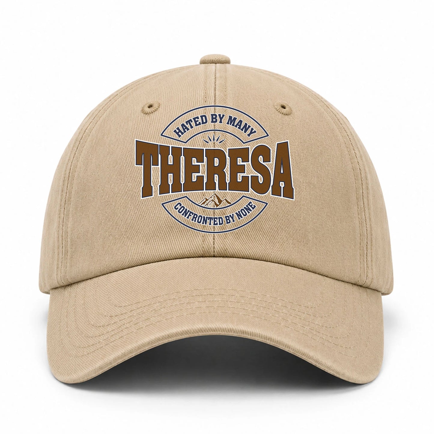 Hated By Many Confronted By None Washed Cap THERESA 13K1 C36PF