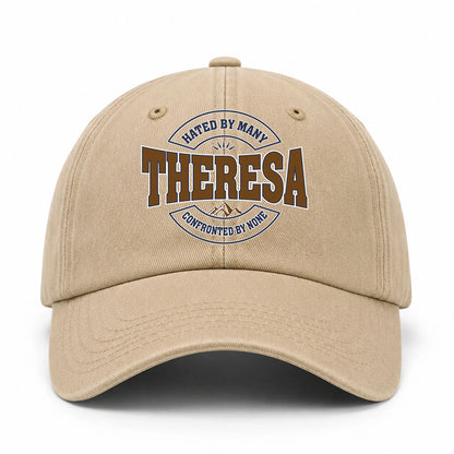 Hated By Many Confronted By None Washed Cap THERESA 13K1 C36PF