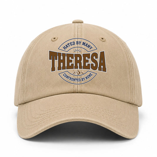 Hated By Many Confronted By None Washed Cap THERESA 13K1 C36PF