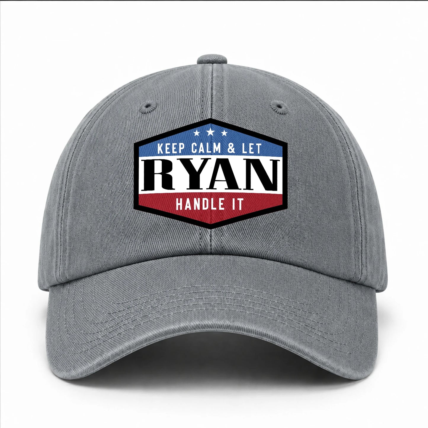 Keep Calm & Let Your Name Handle It Washed Cap RYAN 13K1 C87PF