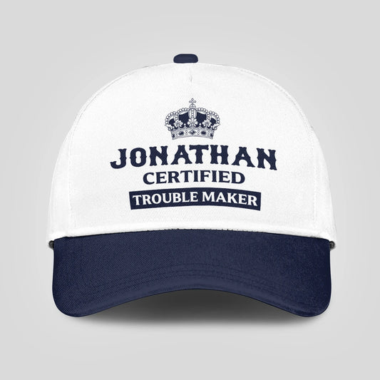 Certified Your Name Trouble Maker Washed Cap JONATHAN 13K1 C148PF