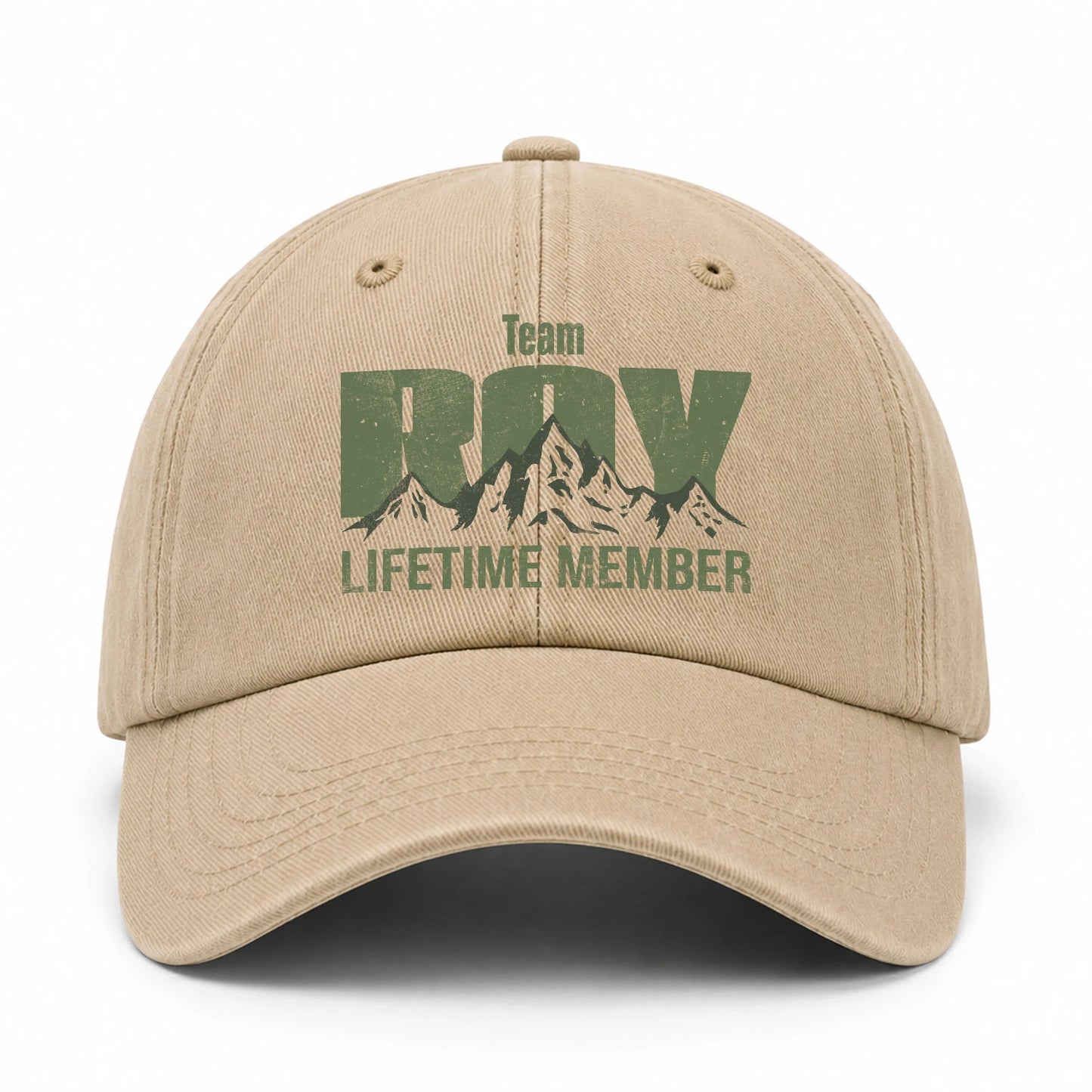 Team Your Name Lifetime Member Mountain Cap ROY 13K1 C58PF