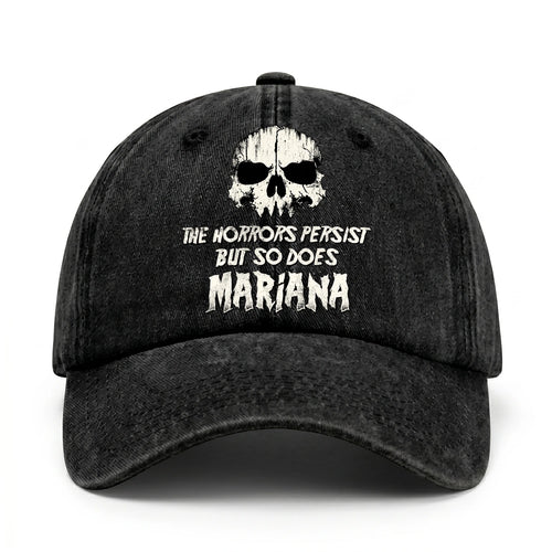The Horrors Persist But So Does Your Name Cool Skull Washed Cap MARIANA 13K1 C134PF