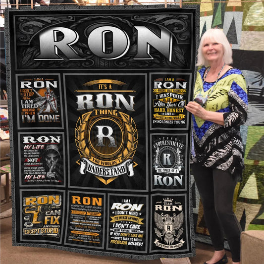 RON Personalized Blanket | Custom Name Cozy Throw Gift 13K1-BK2