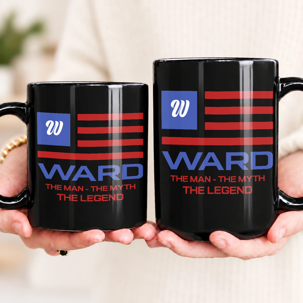 The Man The Myth The Legend American Flag Mug WARD 13K1 MG18
