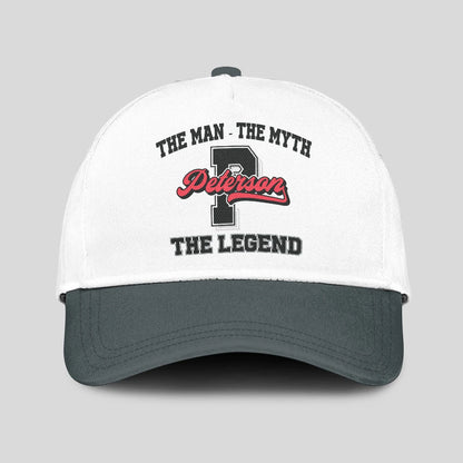 The Man The Myth The Legend Custom Initial Letter And Name Cap PETERSON 13K1 C38PF