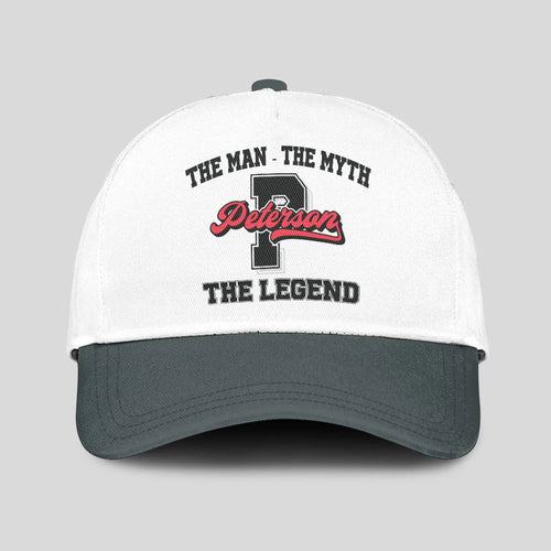The Man The Myth The Legend Custom Initial Letter And Name Cap PETERSON 13K1 C38PF