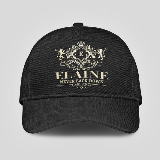 Never Back Down Royal Style Black Cap ELAINE 13K1 C179PF