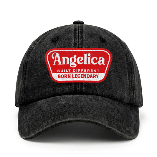 Built Different Born Legendary Red Logo Washed Cap ANGELICA 13K1 C63PF