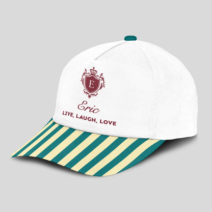 Live Laugh Love Green And Yellow Royal Cap ERIC 13K1 C122PF