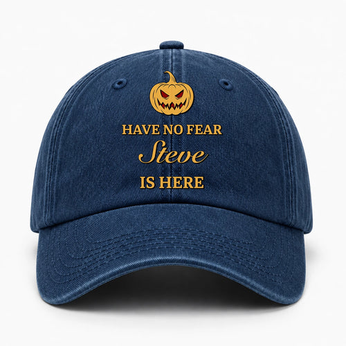 Have No Fear Your Name Is Here Jack O' Lantern Washed Cap STEVE 13K1 C165PF