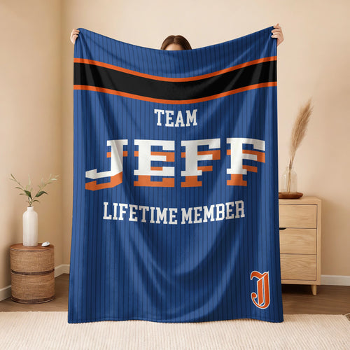 Team Your Name Lifetime Member Basketball Fleece Blanket JEFF 13K1 BK47