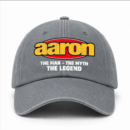 The Man The Myth The Legend Vintage Logo Washed Cap AARON 13K1 C162PF