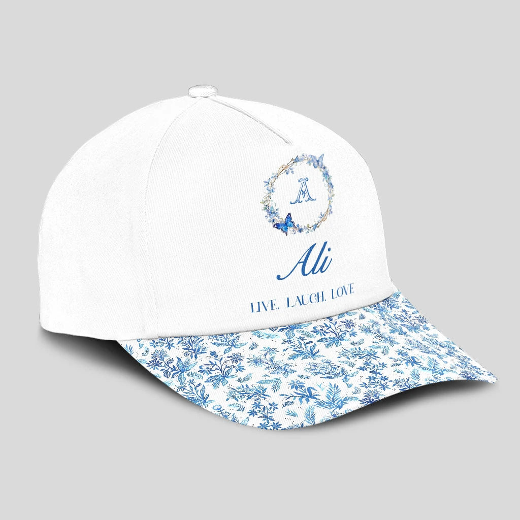 Live Laugh Love Blue Flowers Cap ALI 13K1 C50PF