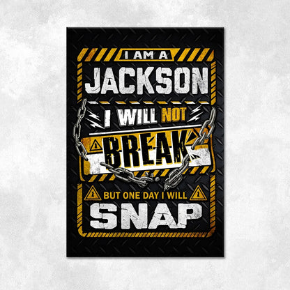 JACKSON Motivational Rug – Black & Yellow Quote Carpet for Living Room 13K1-AR1